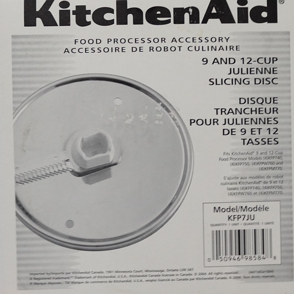 KitchenAid Food Processor Model KFP7JU Extra Accessories and Parts - Picture 2 of 8
